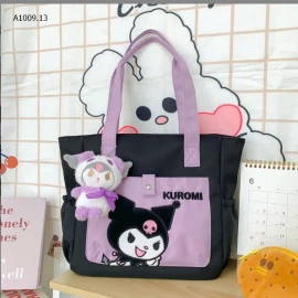 TÚI TOTE VẢI CUTE KÈM MÓC KHÓA-sỉ 125k