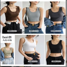 ÁO BA LỖ NỮ DÁNG CROPTOP - sỉ 43k