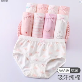 SET 3 QUẦN CHÍP TAM GIÁC COTTON BÉ GÁI -sỉ 87k/set 3c màu ngẫu nhiên