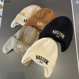 MŨ LEN BOSTON BỊT TAI CHO BÉ-sỉ 43k