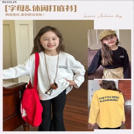 ÁO THUN DÀI TAY BÉ GÁI HÃNG AMBB-sỉ Sz 90-150 : 115k                 Sz 160 : 125k