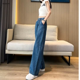 QUẦN JEANS SUÔNG SỌC DỌC -sỉ 165k