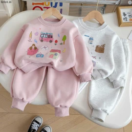 BỘ NỈ BÉ GÁI CUTE -sỉ 157k