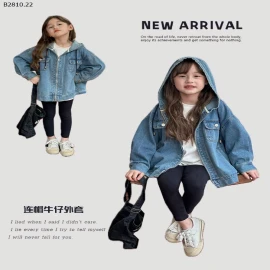 ÁO KHOÁC JEAN CÓ MŨ AMBB-sỉ Sz 90-150 : 256k                 Sz 160 : 281k