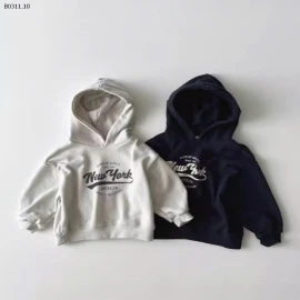 ÁO HODIES CÓ MŨ BÉ TRAI 2 MÀU CUTE-sỉ 160k