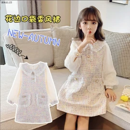 VÁY DẠ TAY BỒNG BÉ GÁI -sỉ 175k