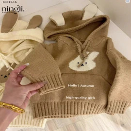 Áo len hoodie thỏ dễ thương -sỉ 163k