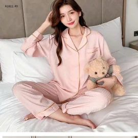 BỘ PIJAMA LỤA CARO-sỉ 127k