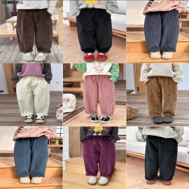 QUẦN BAGGY NHUNG AMBB 24Y071-sỉ Sz 90-150 : 163k                   Sz 160 : 178k 