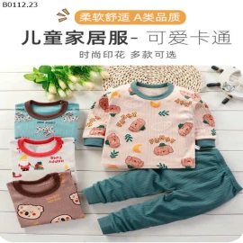 BỘ MẶC NHÀ DÀI TAY CHO BÉ SIZE ĐẠI -sỉ Sz 73-120 : 88k           Sz 130-170 : 118k