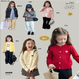 ÁO CARDIGAN CHO BÉ GÁI HÃNG AMBB -sỉ 141k