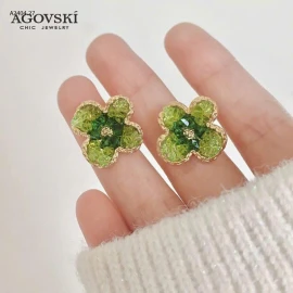 Bông tai hoa bạc Agovski chính hãng-sỉ 145k