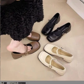 GIÀY MARY JANE ĐẾ VUÔNG THẤP  - sỉ 155k