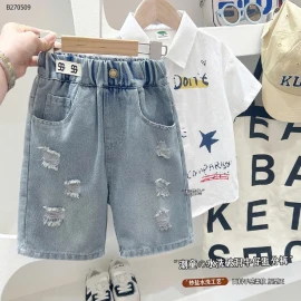 QUẦN SHORT JEAN CHO BÉ TRAI H.ÃNG KACADY- sỉ 120k