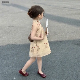 VÁY SƯỜN XÁM CHO BÉ GÁI-Sỉ 105k