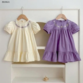 VÁY BABYDOLL CỔ HOA CHO BÉ GÁII-sỉ 154k