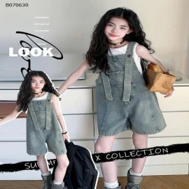 SÉT QUẦN YẾM JEAN MIX ÁO SÁT NÁCH -sỉ Áo : 110k            Yếm : 197k 