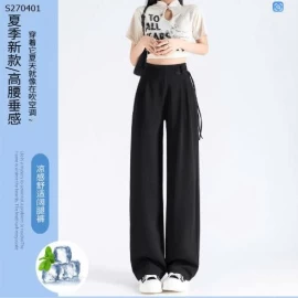 Quần suông cúc lệch-  264,000