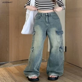 QUẦN JEAN SUÔNG TÚI HỘP- si 162k