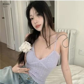 ÁO 2 DÂY NỮ PHỐI VIỀN REN -sỉ 63k