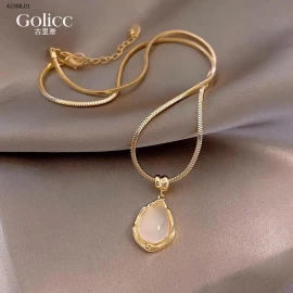 DÂY CHUYỂN MẶT ĐÁ GIỌT NƯỚC HÃNG GOLIC - sỉ 127k
