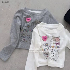 ÁO DÀI TAY HOẠT HÌNH BG-Giá sỉ 123k