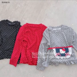 ÁO DÀI TAY CHẤM BI BG-Giá sỉ 131k