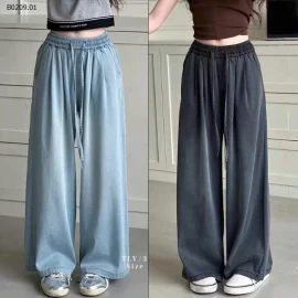 QUẦN SUÔNG JEAN GIẤY TENCEL BÉ GÁI-Giá sỉ 164k