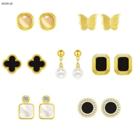 SET KHUYÊN TAI CHÍNH HÃNG AGOVSKI- sỉ 245k/set 7 món