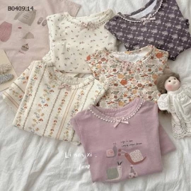 BỘ NGỦ HOA BÉ GÁI LINANXI 4-Giá sỉ 155k