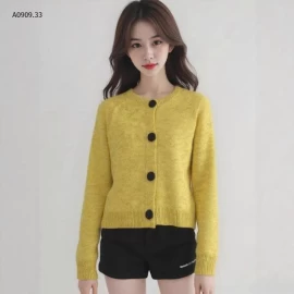 Áo khoác cardigan dệt kim ngắn cổ tròn KANING NỮ -Sỉ 167k