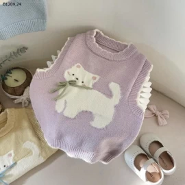   ÁO GILE MÈO CHO BÉ GÁI-Giá sỉ 123k
