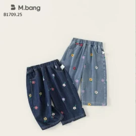 QUẦN JEAN SUÔNG HOA HÃNG M.Bang - sỉ 200k