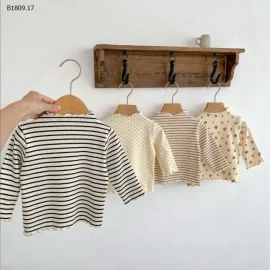 Áo sơ mi tay dài họa tiết hoa mỏng cổ cao ins - sỉ 90k