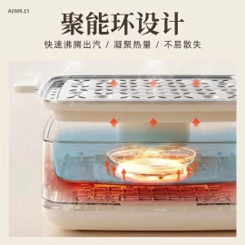 Nồi hấp 3 tầng BEAR - sỉ 750k