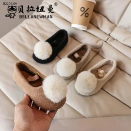 Giày lười len lót lông cừu thời trang thu đông cho bé gái - sỉ giá 114k
