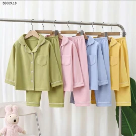 BỘ PIJAMA TRƠN CHO BÉ -Giá sỉ sz 90-130  giá 114k/1b  sz 140-180  giá  137k/1b