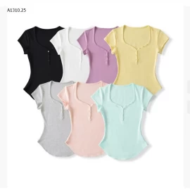 ÁO THUN CỘC TAY VẠT BẦU CHO NỮ- sỉ 140k