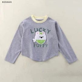 Áo dài tay mèo Kitty thêu nổi-Giá sỉ 73k