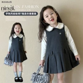 VÁY BÉ GÁI PHONG CÁCH VƯỜN TRƯỜNG-Giá sỉ 178k
