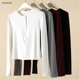 ÁO THUN DÀI TAY PHỐI CÚC- sỉ 108k