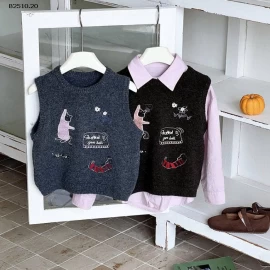 ÁO GILE LÊN HỌA TIẾT AMBB-Giá sỉ  sz 90-150: 156k sz 160: 173k