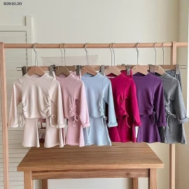 BỘ THUN DÀI TAY RÚT EO -Giá sỉ 148k