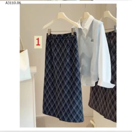 CHÂN VÁY KẺ DÁNG DÀI ANNA - sỉ 161k