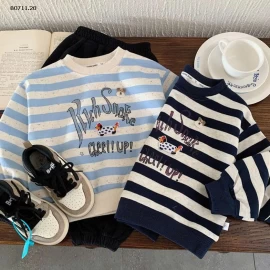 ÁO NỈ KẺ SỌC BÉ TRAI-Giá sỉ 149k