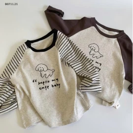 áo phông dài tay cho bé trai và bé gái nhà Huzhou Zhili- sỉ 123k