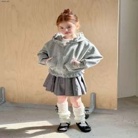 ÁO KHOÁC NỈ VIỀN BÈO TIỂU THƯ- Giá sỉ sz 90-140 giá 215k  sz 150 giá 229k 