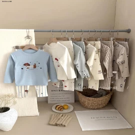 BỘ COTTON DÀI TAY TRẺ EM-Giá sỉ  Sz 80-120   83k/b  sz    130-160   92k/b