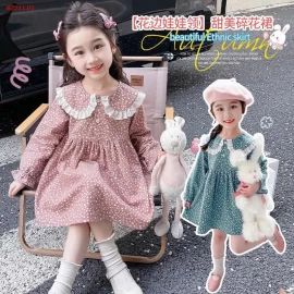 Váy chấm bi hoạt tiết mùa xuân cho bé gái- giá sỉ 165k