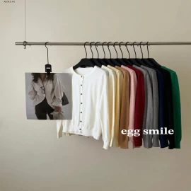 Áo khoác len dệt kim ấm áp Egg Smile  dành cho nữ-Giá sỉ 144k